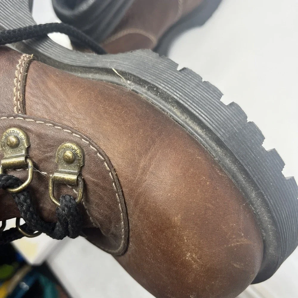 Vintage Dr. Martens 8731 Brown Leather Boots Made England Chunky Men's 5 (US 6)